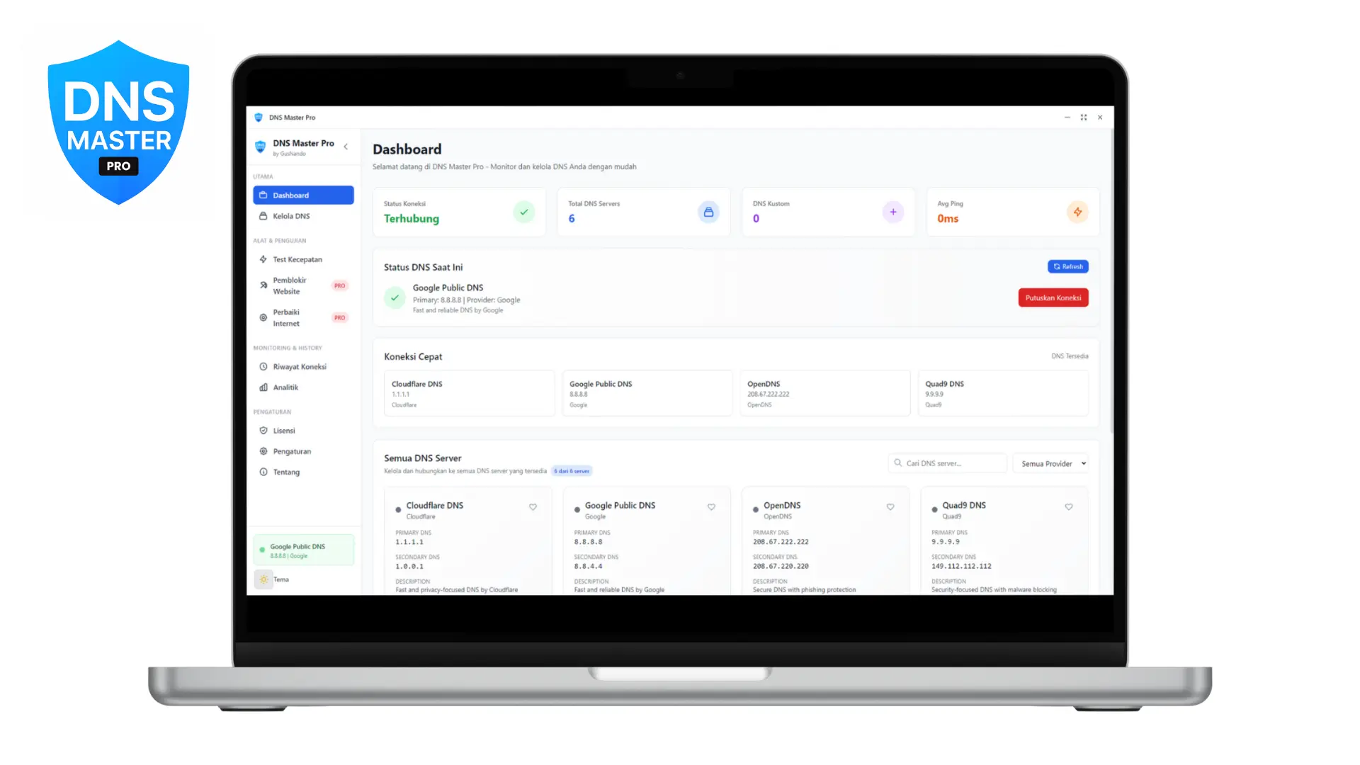 DNS Master Pro Dashboard
