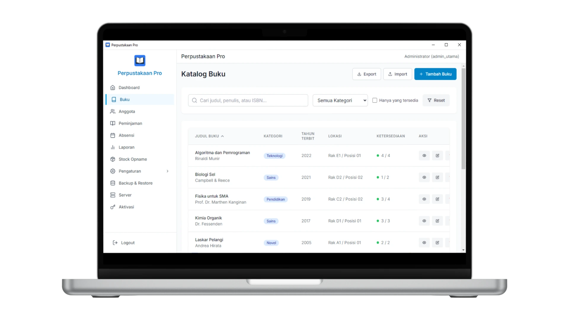 Book Management Interface